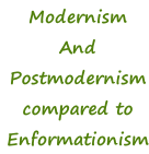 Modernism And Postmodernism compared to Enformationism